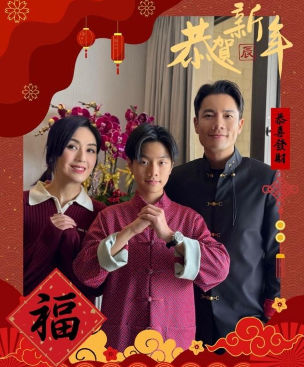 千嬅好感恩這輩子有緣與老公、兒子做一家人。 千嬅好感恩這輩子有緣與老公、兒子做一家人。