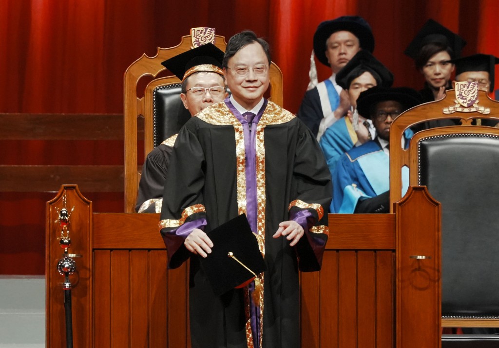 盧煜明25年就任中大第九任校長。資料圖片