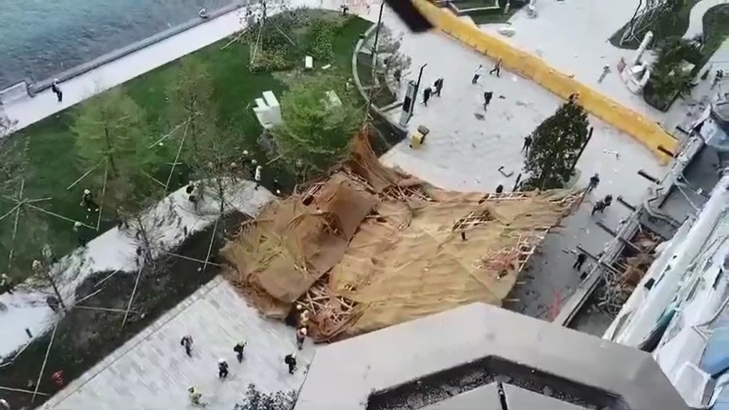 啟德澐璟地盤去年2月20日發生大型棚架倒塌，造成2死3傷慘劇。