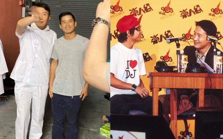 Jan上載同白衫黎天王合照相,原來8年前黎明出席過林海峰的《樂人谷千人直播室》活動。