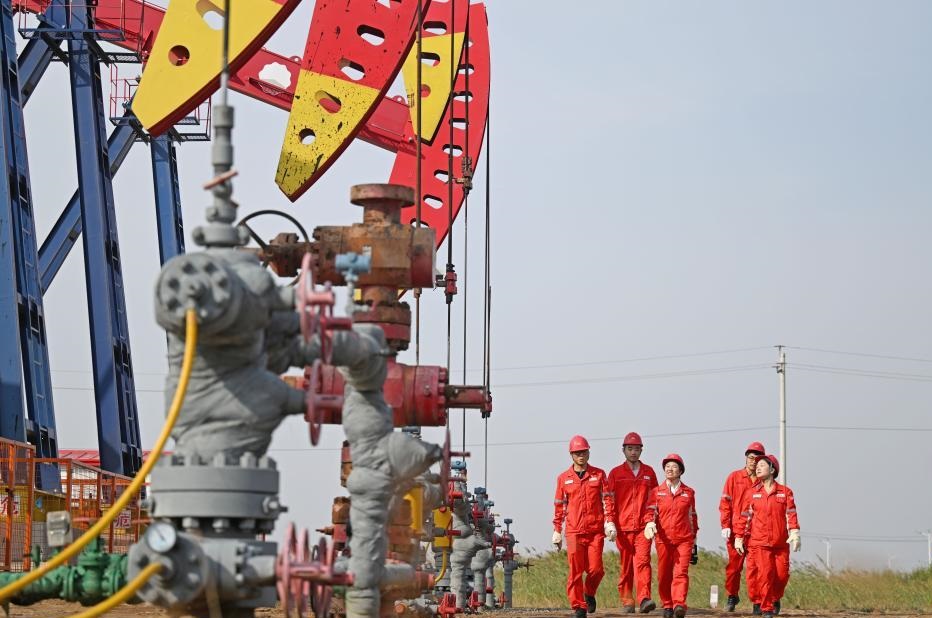 中国近年不断加快油气资源的勘探。新华社