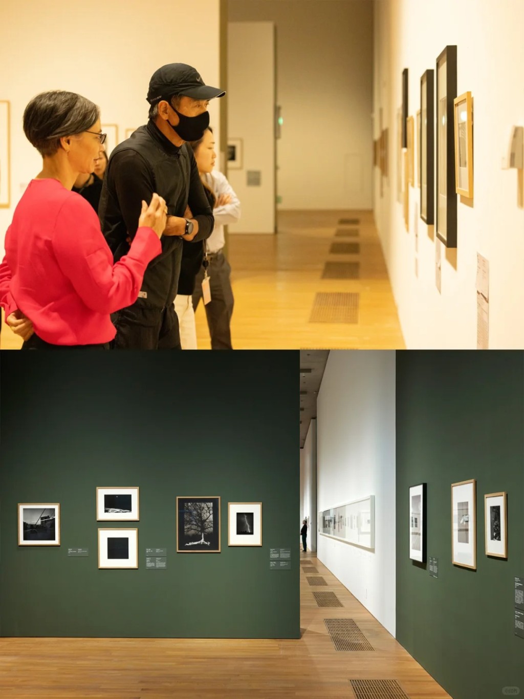 周润发日前莅临M+博物馆，欣赏黑白摄影相展。