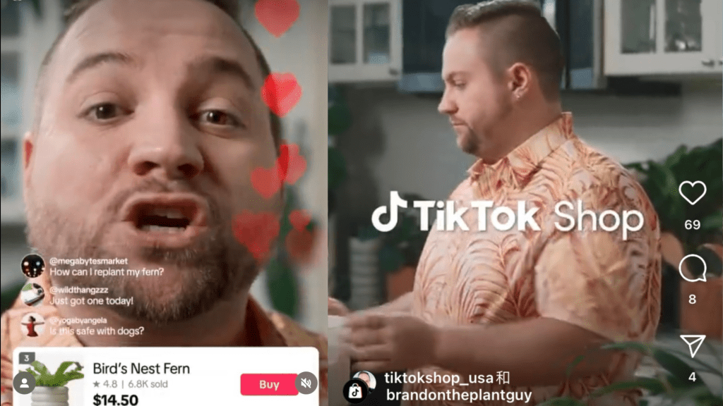 洛杉磯植物店老闆赫斯特稱禁止TikTok將使其店舖倒閉。 TikTok