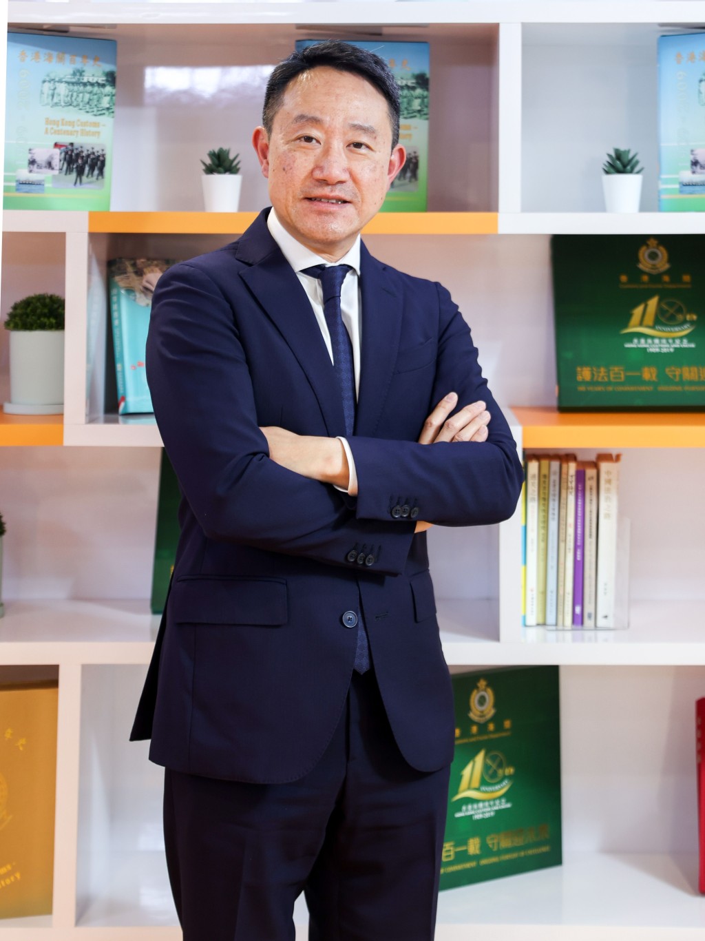 陳子達表示,利用大數據及人工智能,精準抽查高風險旅客及貨物,達致便商利貿,提升香港競爭力。 何家豪攝 陳子達表示,利用大數據及人工智能,精準抽查高風險旅客及貨物,達致便商利貿,提升香港競爭力。 何家豪攝