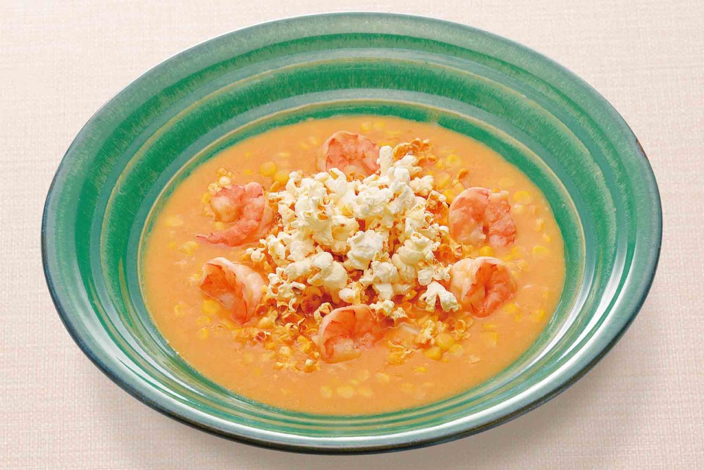 非常濃郁的蝦湯忌廉,配上鹹脆爆谷,1,680日圓。