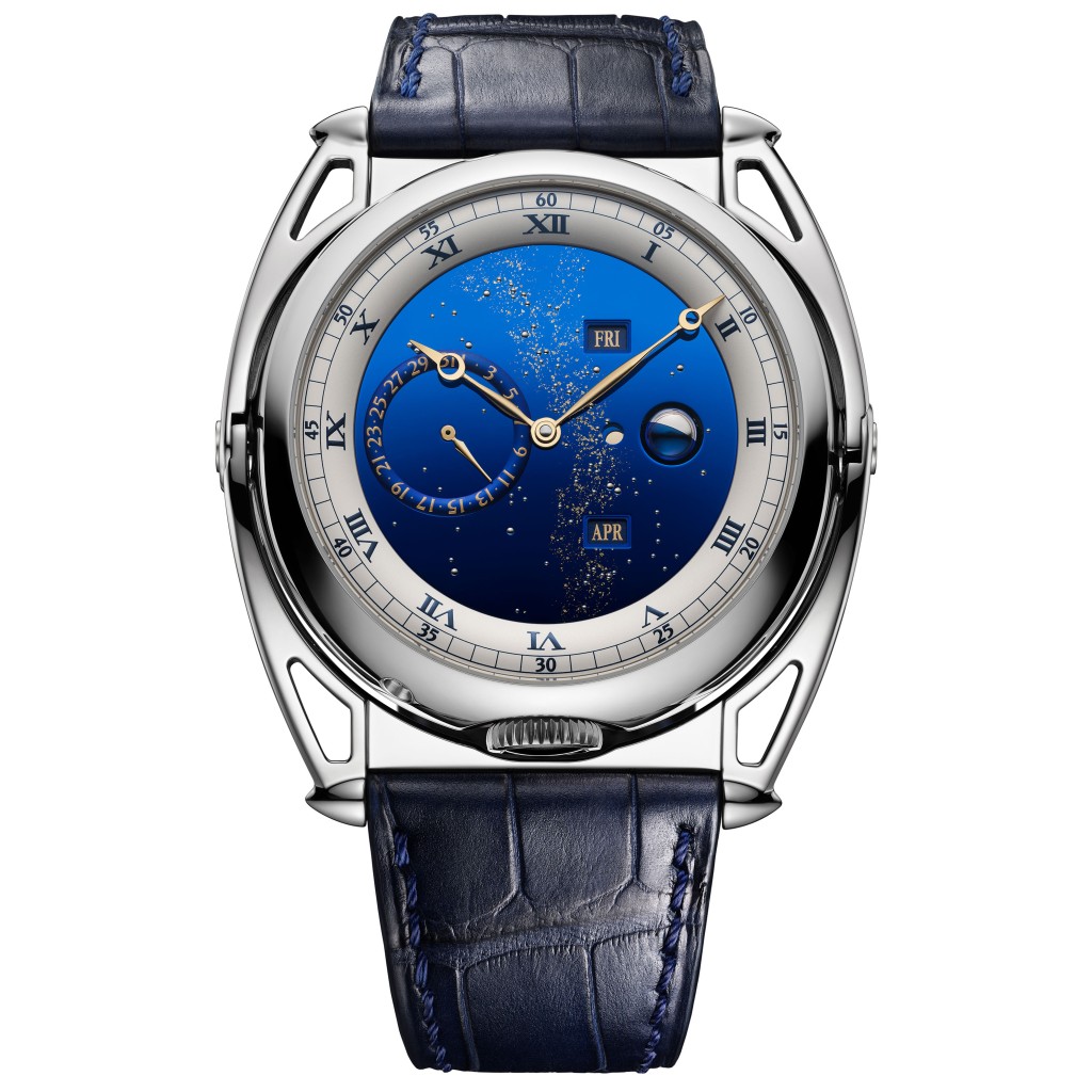 最佳男裝複雜錶-De Bethune DB Kind of Grande Complication，錶殼：43.3mm鈦金屬/ 機芯：DBK2TV2手上鏈/ 售價：400,000瑞郎。