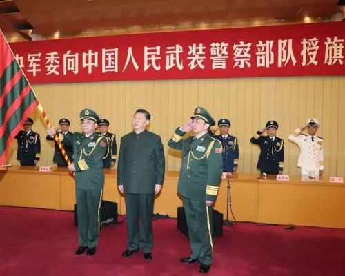 授旗仪式于今天上午10时在北京八一大楼举行。网图