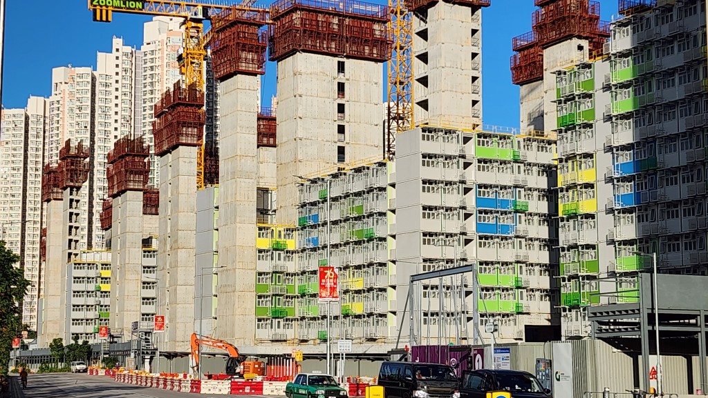 欣宝路简约公屋地盘过去施工情况。资料图片 欣宝路简约公屋地盘过去施工情况。资料图片