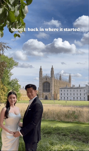 施宇琪高大健碩的未婚夫正面曝光，兩人郎才女貌，十分登對。