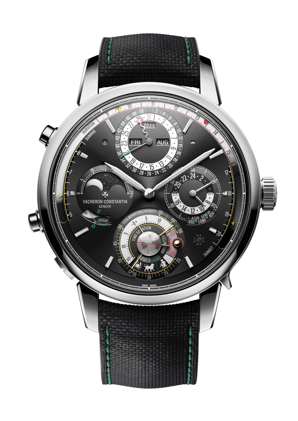 Vacheron Constantin Solaria Ultra Grand Complication La Première,錶殼:45mm白金 / 機芯:3655手上鏈 / 限量:1枚 / 售價:待詢。 Vacheron Constantin Solaria Ultra Grand Complication La Première,錶殼:45mm白金 / 機芯:3655手上鏈 / 限量:1枚 / 售價:待詢。