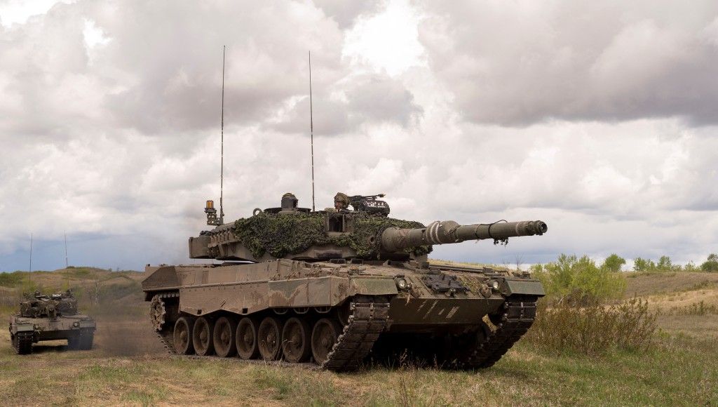 乌克兰引入大量德国的「豹2」坦克。  AP