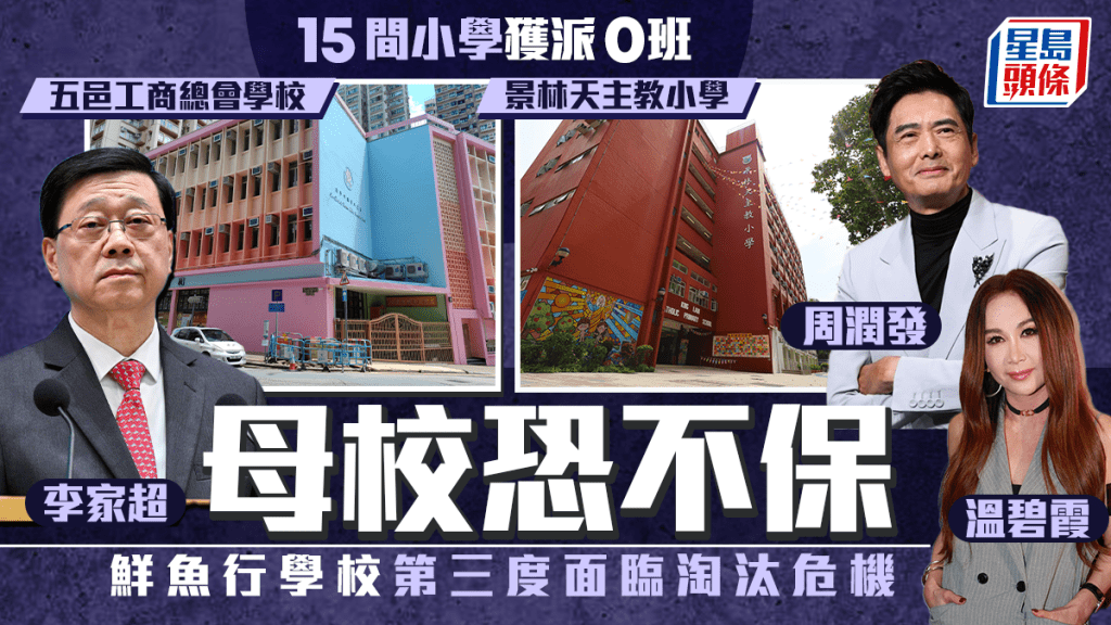 小學併校︱15校獲派0班 李家超、周潤發母校恐不保 鮮魚行學校第三度面臨停辦