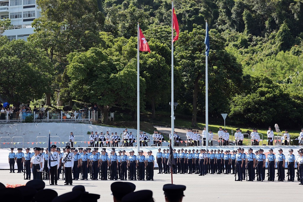 警察学院结业会操。