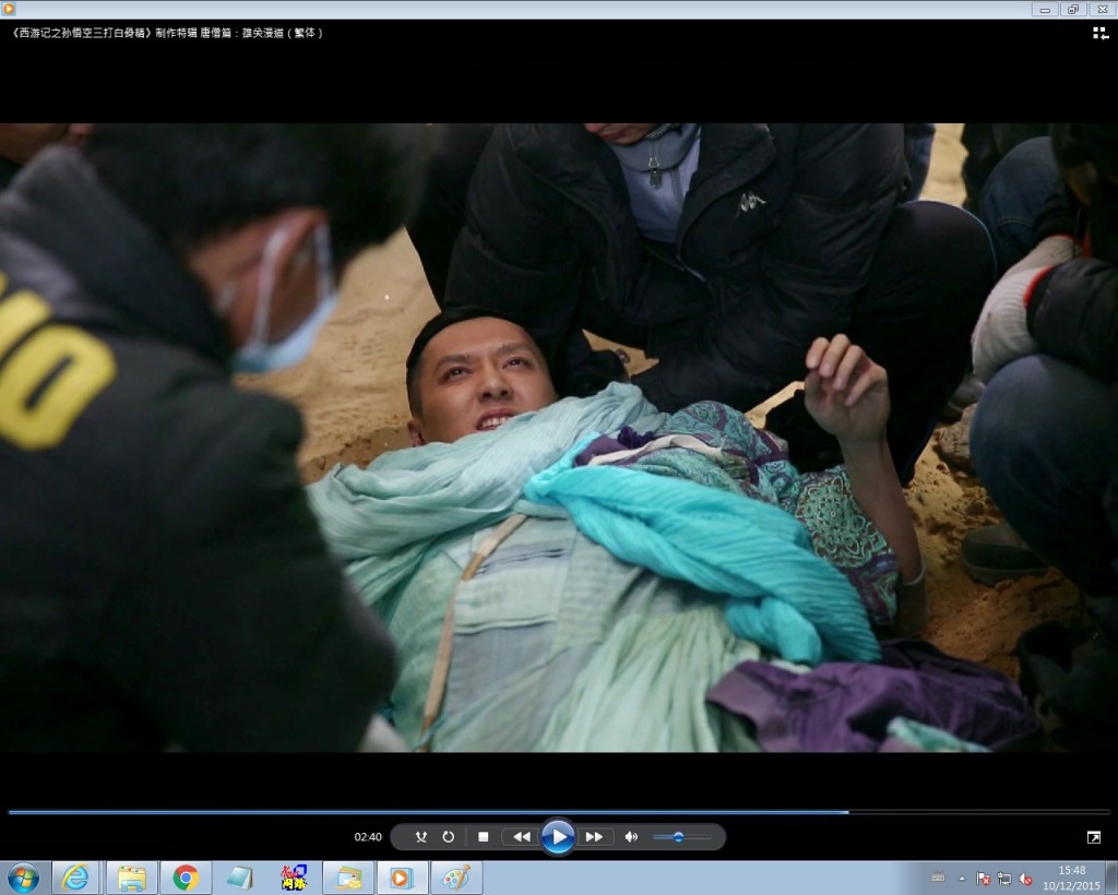 劇組釋出事發過程短片，可見馮紹峰當時非常痛苦。