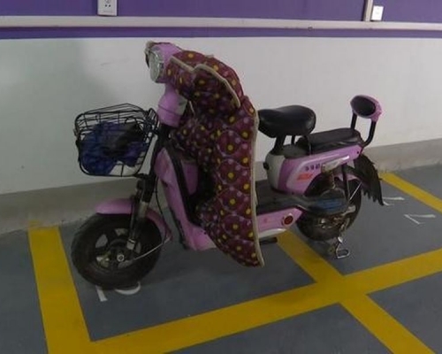 車位面積只夠放半輛電單車。 網圖