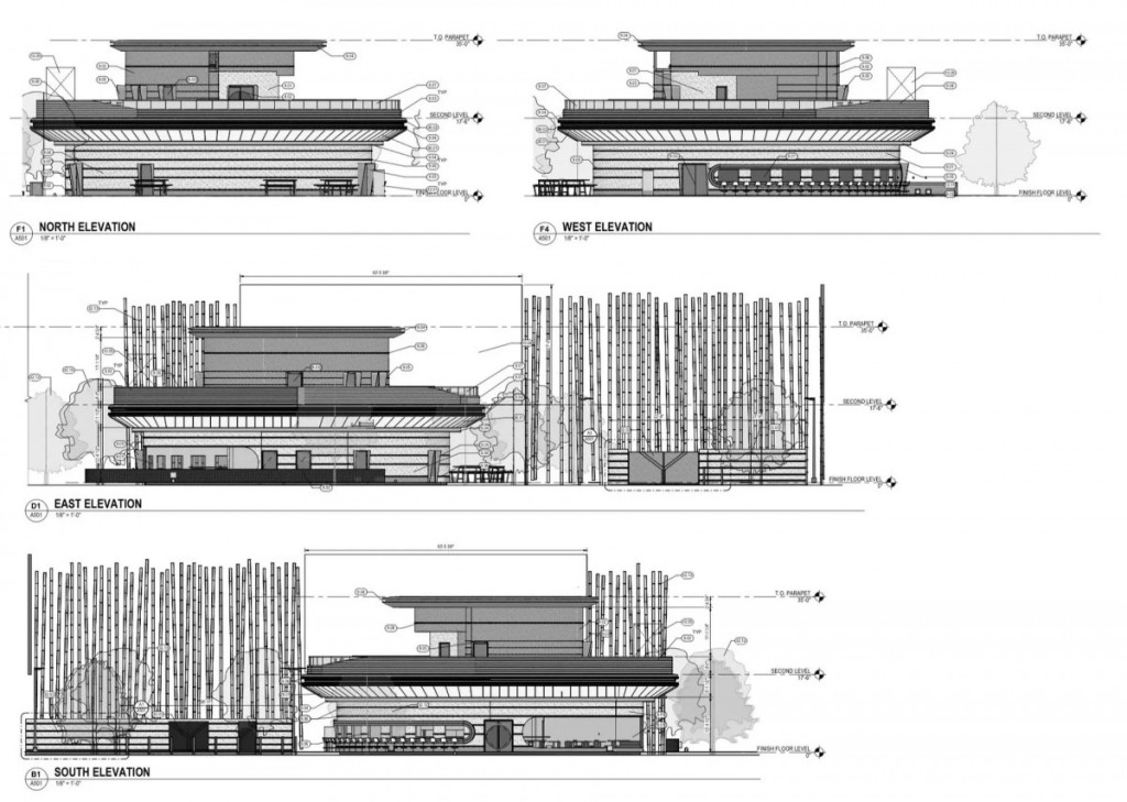 建築圖則中可見Tesla Diner是一幢2層高建築物。