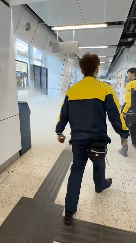 港鐵指事件中無人受傷，車站運作在處理期間維持正常。