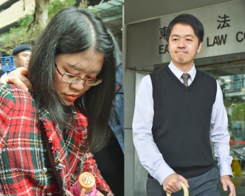 梁諾施（左）今繼續作供。右圖為許智峯。資料圖片