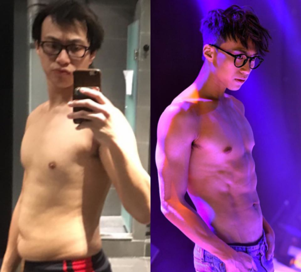 吳業坤透露16年打算送六舊腹肌給自己作生日禮物,其後努力健身。