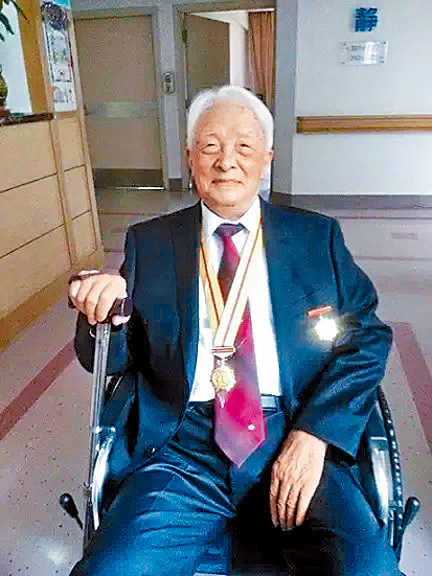 抗日老兵施平享壽113歲。