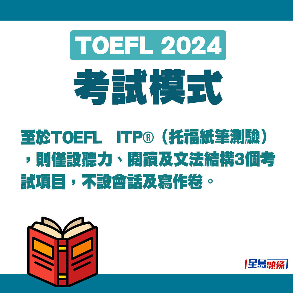 TOEFL ITP®（托福纸笔测验）。
