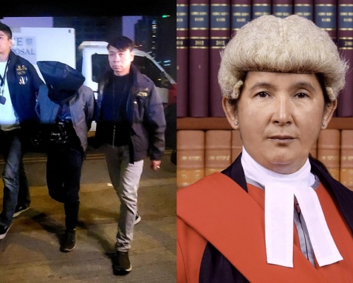 警方当日押解疑犯 (资料图片)；李素兰高院法官。司法机构提供