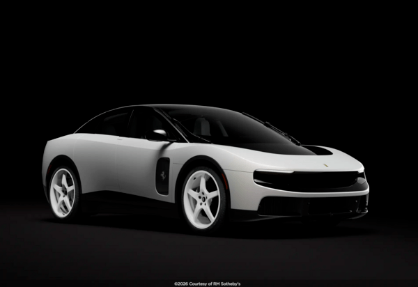 法拉利史上首款电动车Luce以高达4000万美元天价售出。RM Sotheby`s