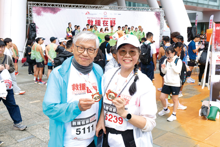 譚氏夫婦連續兩年參加「救援在野」比賽，認為活動相當有意義。