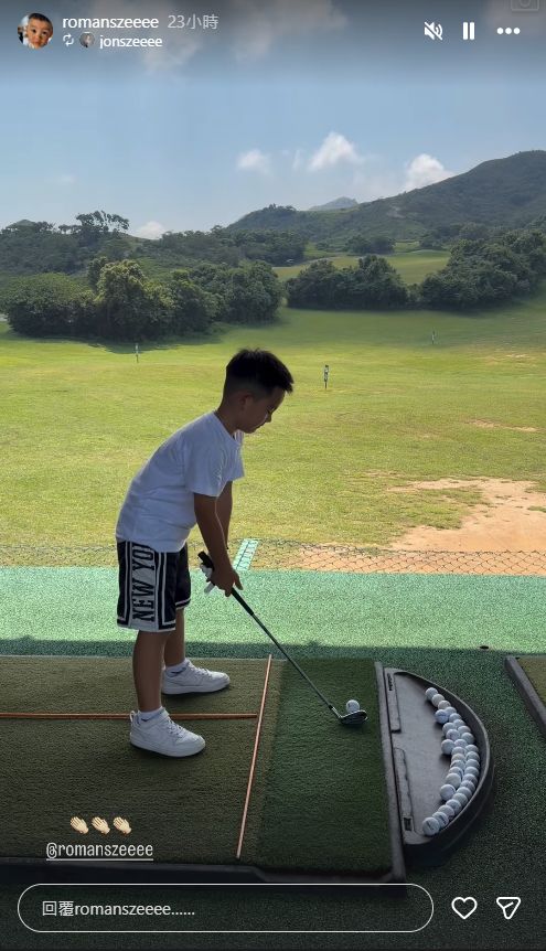 梁靖琪的囝囝有板有眼。 梁靖琪的囝囝有板有眼。