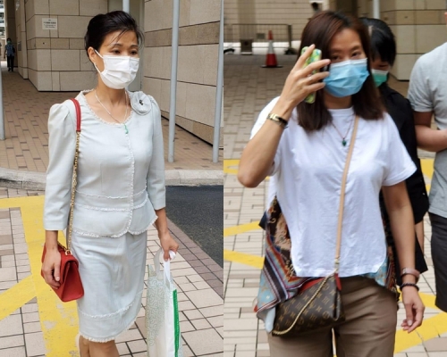 事主何潤姿(左)；被告朱佩賢(右)。 葉君怡攝