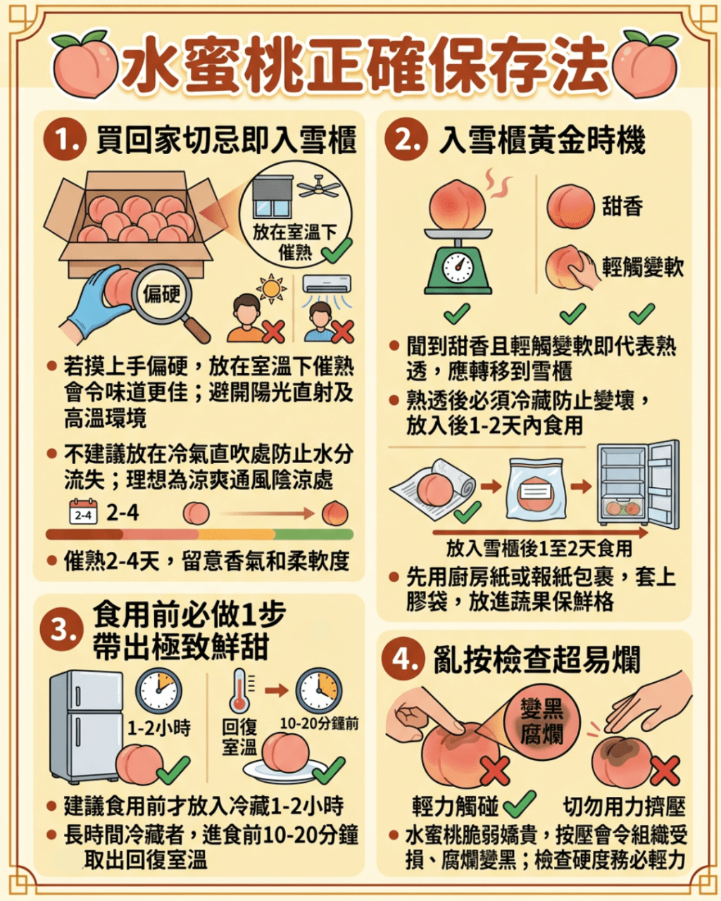 水蜜桃正確保存法 水蜜桃正確保存法
