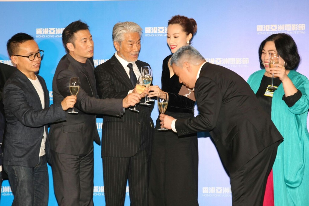 杜汶澤、鄧麗欣(Stephy)、倉田保昭及歐錦棠等昨晚出席新片《空手道》。