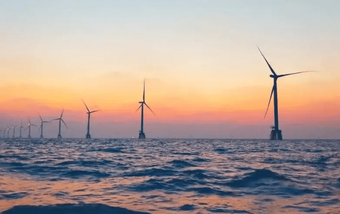 山東「海上風電＋海洋牧場」項目。