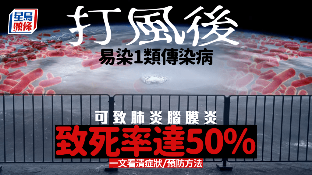 颱風樺加沙｜打風後易染1類傳染病 可致腦膜炎致死率達50% 一文看清症狀/預防方法