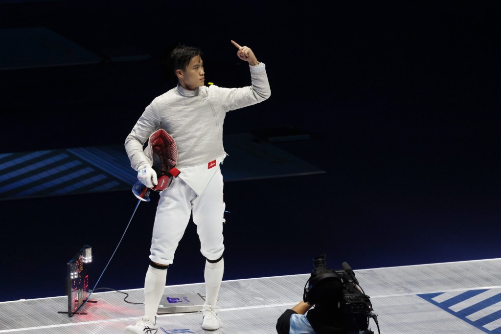 思朗在4強殺入決賽後振臂一刻。徐嘉華攝 思朗在4強殺入決賽後振臂一刻。徐嘉華攝