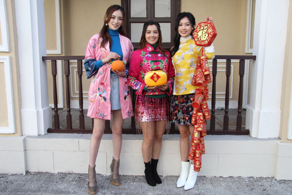 陳楨怡、謝嘉怡、郭柏妍期望喺牛年一炮而紅,大吉大利。