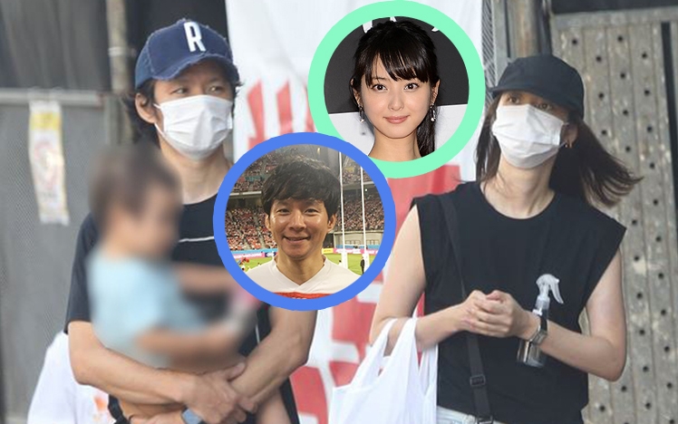 佐佐木希與渡部建日前一起接兒子放學。