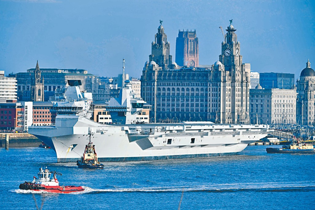 英國航空母艦「威爾斯親王號」。