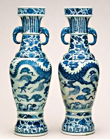 大維德基金會捐贈的元青花瓶。