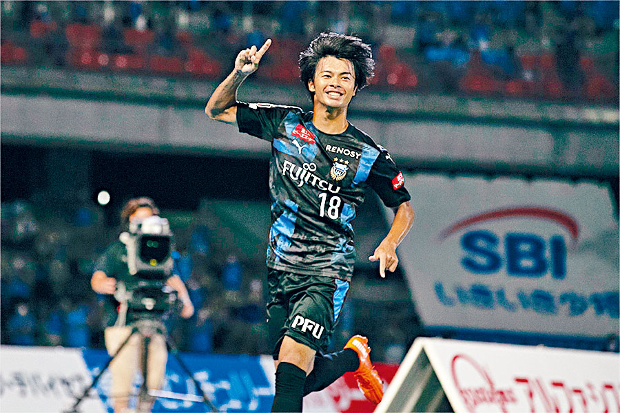 川崎前鋒中場三笘薰