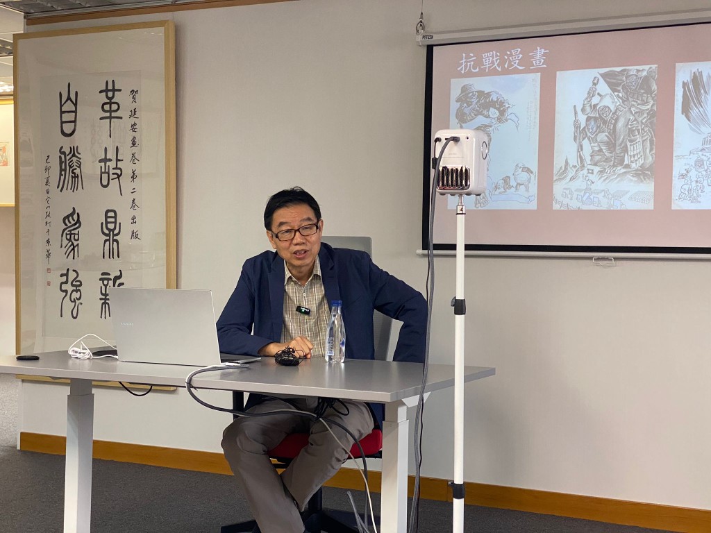 知名文化学者王鲁湘分享张仃的艺术生涯。梁伊琪摄