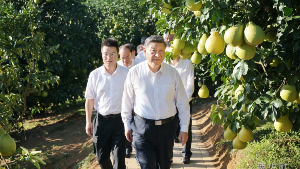 習近平在廣東省梅州市考察調研。 新華社 習近平在廣東省梅州市考察調研。 新華社