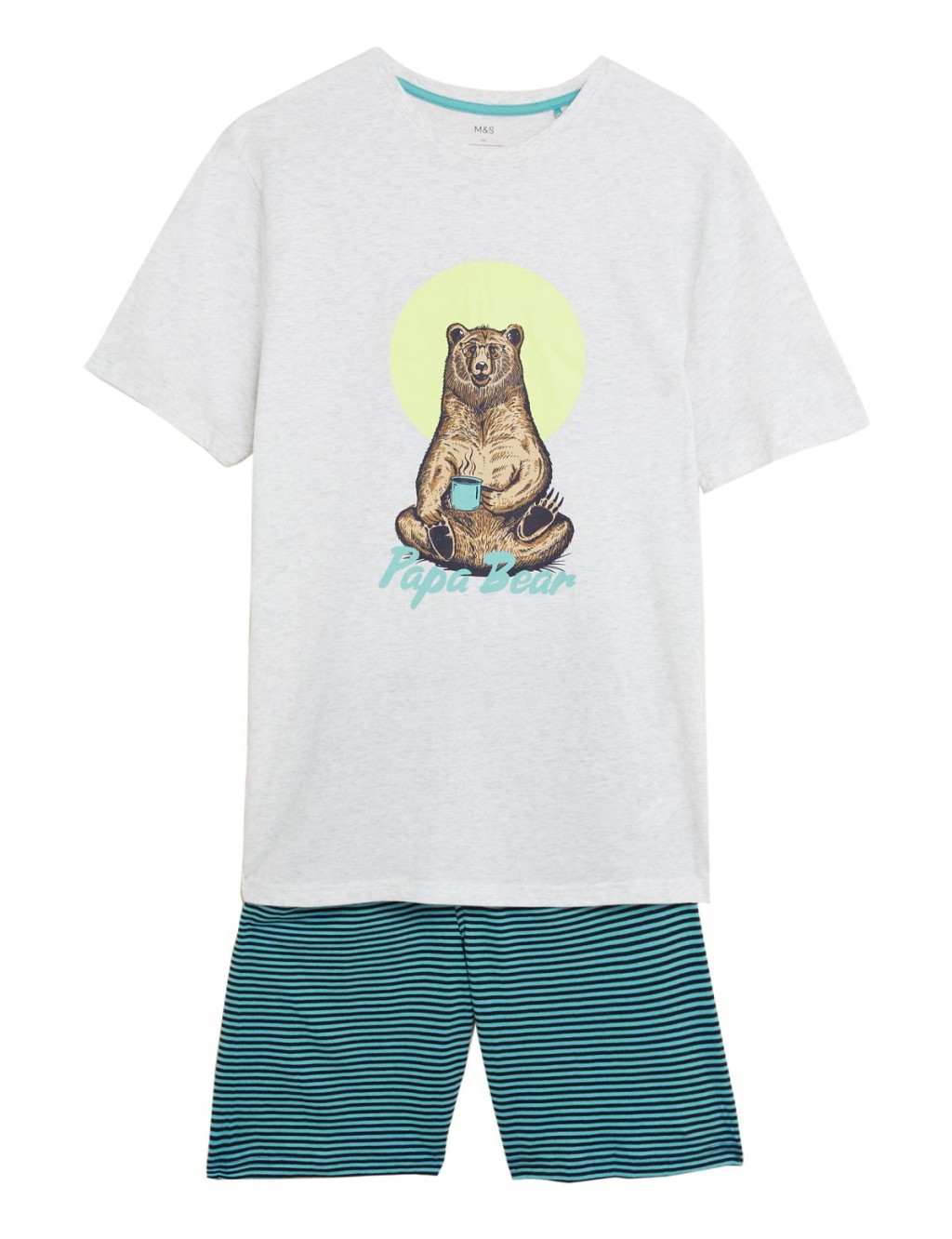 纯棉熊爸爸图案男装睡衣套装 M/ $299