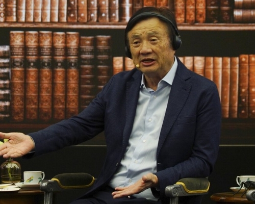 華為創始人兼總裁任正非接受訪問。AP圖