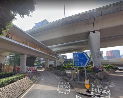 紅磡的行人天橋。Google地圖截圖