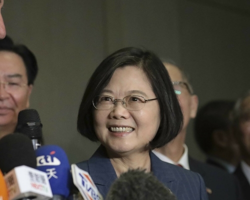 蔡英文继续加勒比海四国访问之旅。AP 