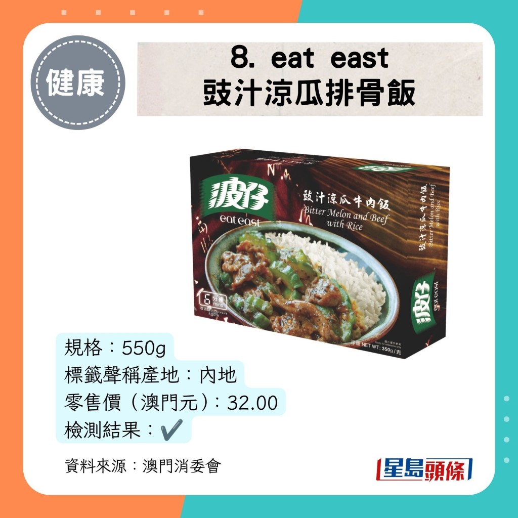 8. eat east 豉汁凉瓜排骨饭