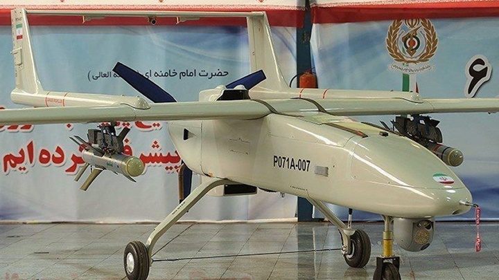 烏克蘭軍方指首度擊落伊朗的Mohajer-6大型無人機。網上圖片