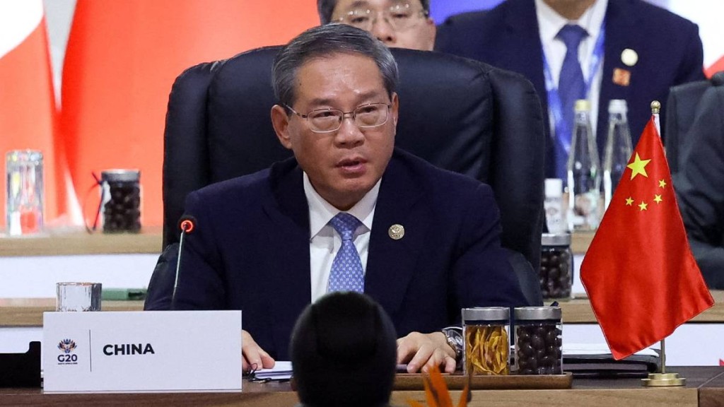 李強在G20峰會上強調，要促進關鍵礦產的和平利用。路透社
