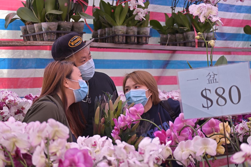 今年年宵市場被取消，一眾花商叫苦連天。資料圖片